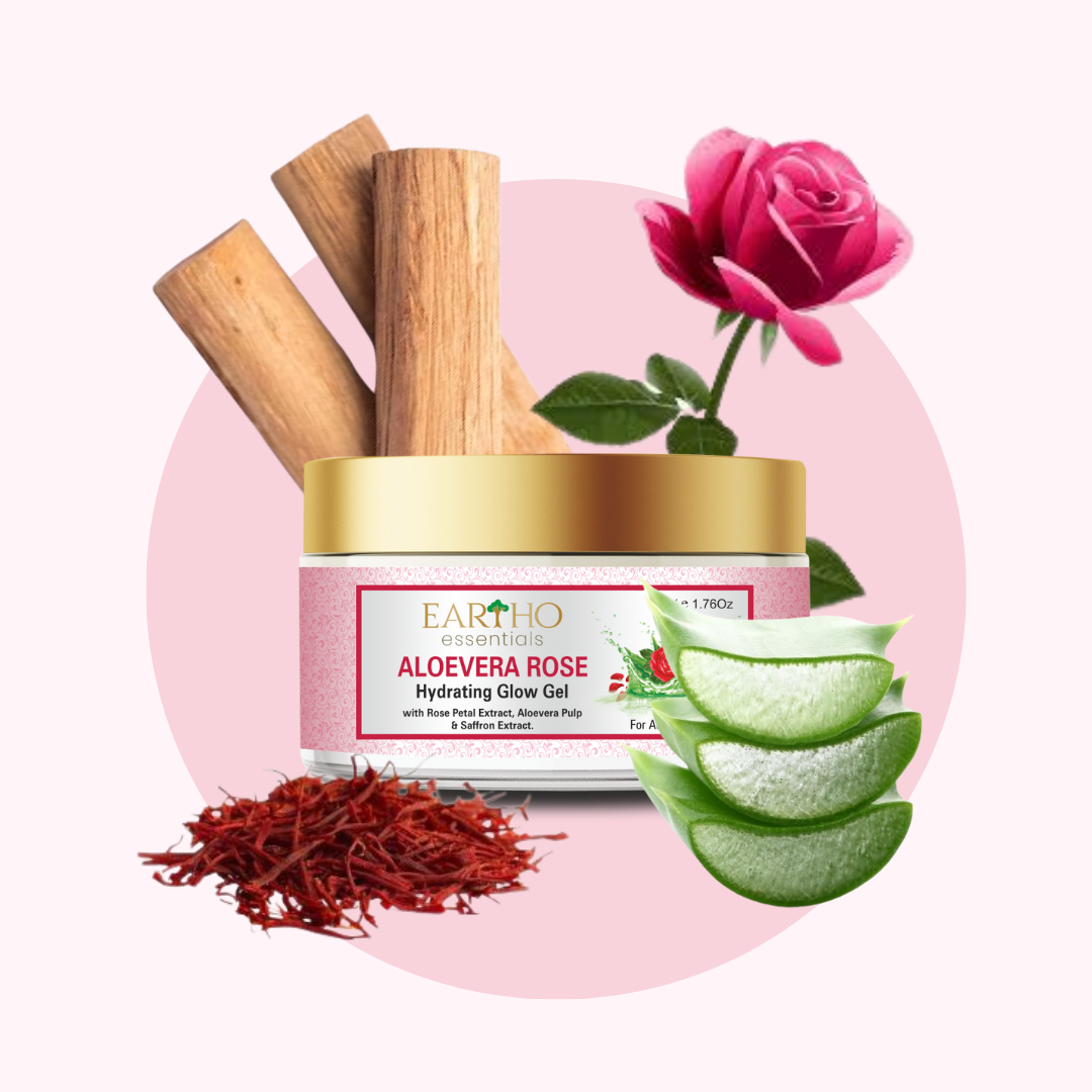 Best Aloevera Rose Face Gel For Glowing Skin - Eartho Essentials