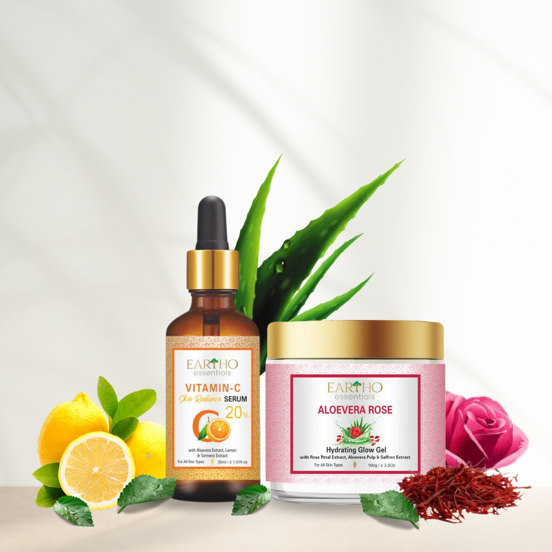 Vitamin C Skin Serum & Aloevera Rose Hydrating Gel